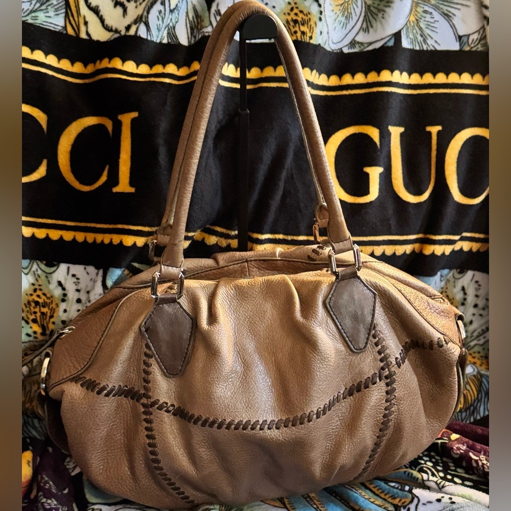 orYANY Vintage Bowler Shoulder Bag - Rare Sample Bag (Tan/Brown) - EUC